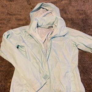 Teal Columbia windbreaker jacket